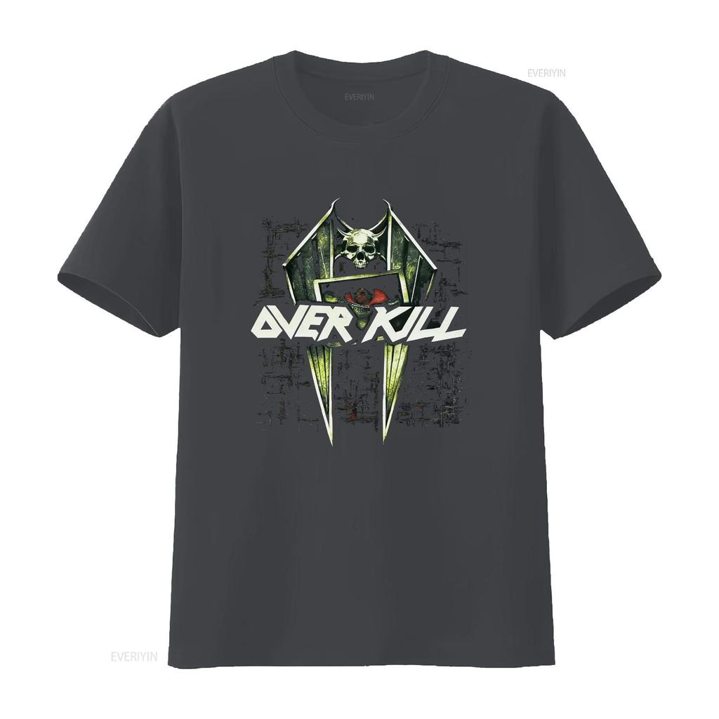 Overkill Band Concert Tour Black T Shirt All Size Pr198 Long Or Short Sleeves Vintage Washed Versatile Breathable Comfortable
