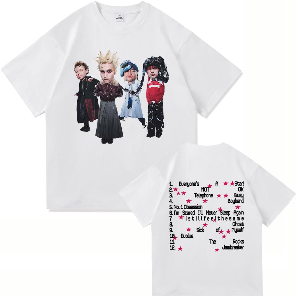 

5 Seconds of Summer Футболка Everyones A Star Мода 2025 Альбом ЧоловікиЖінки Одяг Харадзюку Високоякісні Топи Бавовняні Футболки M