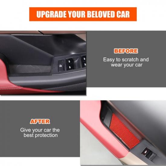 Red Carbon Fiber Door Storage Box Slot Trim Sticker For BMW 5 Series G60 I5 24+