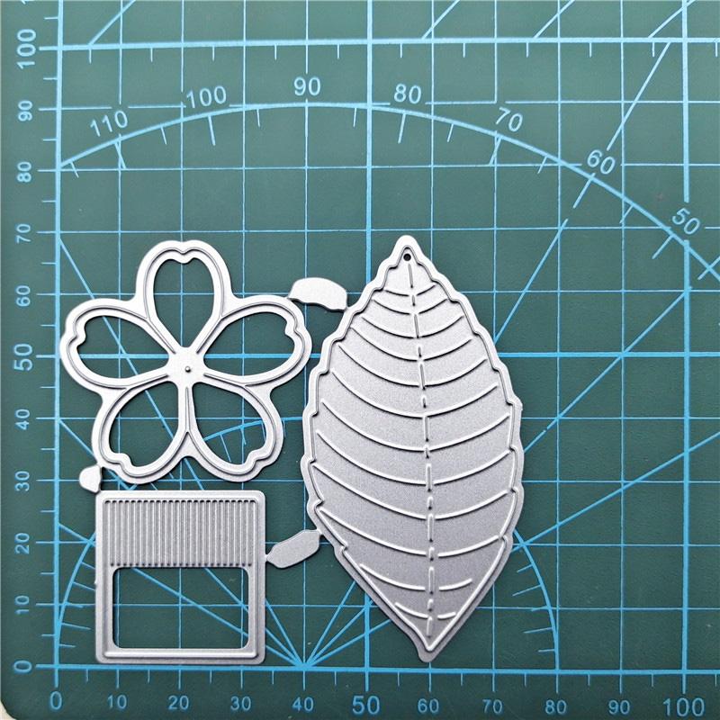 Stili di design di fiori e foglie Stencil per fustellatura in metallo per album di ritagli fai-da-te Foto goffratura Carta Decorazioni artigianali