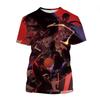 Vendita calda estate Kurosaki Ichigo 3D stampa T-shirt anime BLEACH moda scollo a V maniche corte uomo e donna casual top per bambini