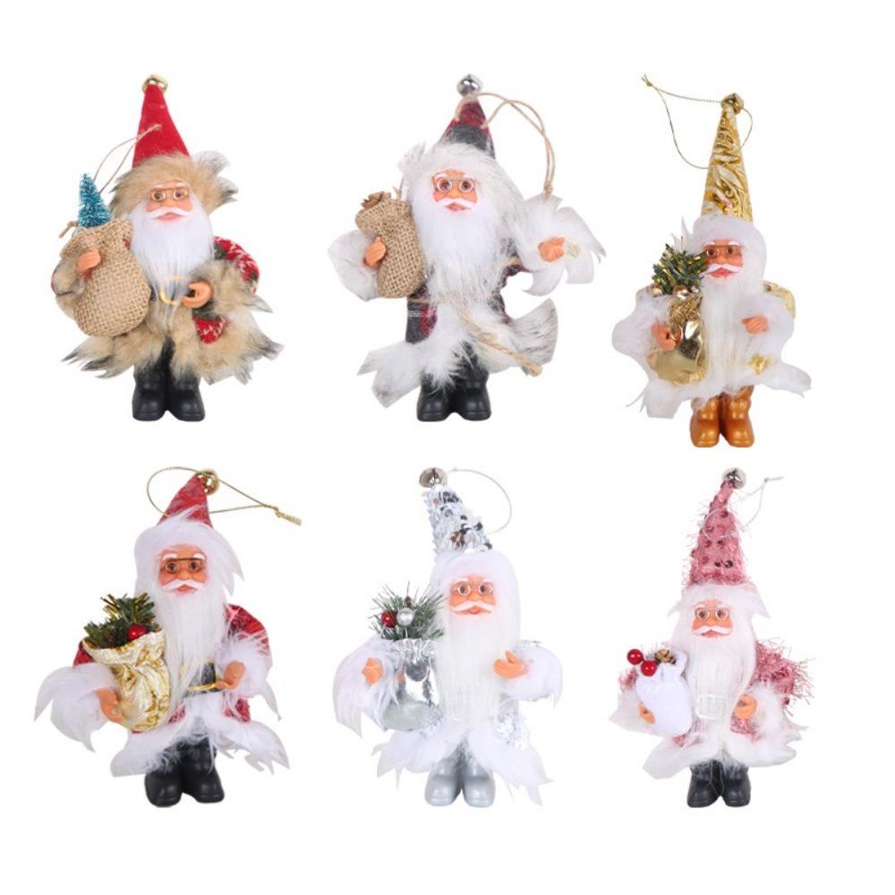 20cm Santa Claus Standing Ornament Christmas Tree Hanging Ornaments Holiday Decorations Christmas Decoration Santa Claus Doll