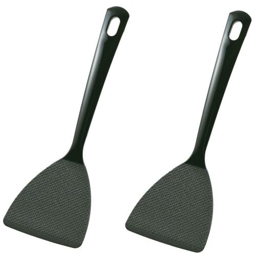 

Akebono Sangyo Turning Spatula, Set of 2, Made in Japan, Perfect for Yakisoba and Okonomiyaki, Double Embossed for Non-Stick Yakisoba Turning, Dual-Sw