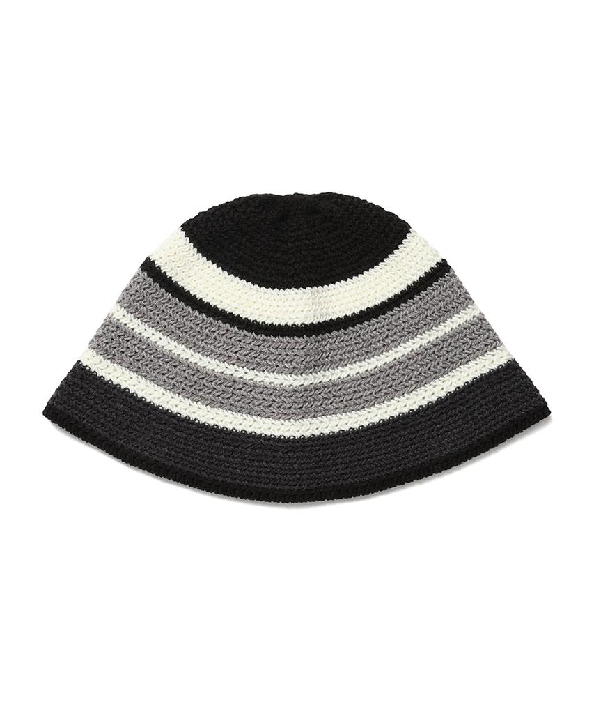 CAVISH Striped Knit Bucket Hat Black(Cv2Dsuab24A)