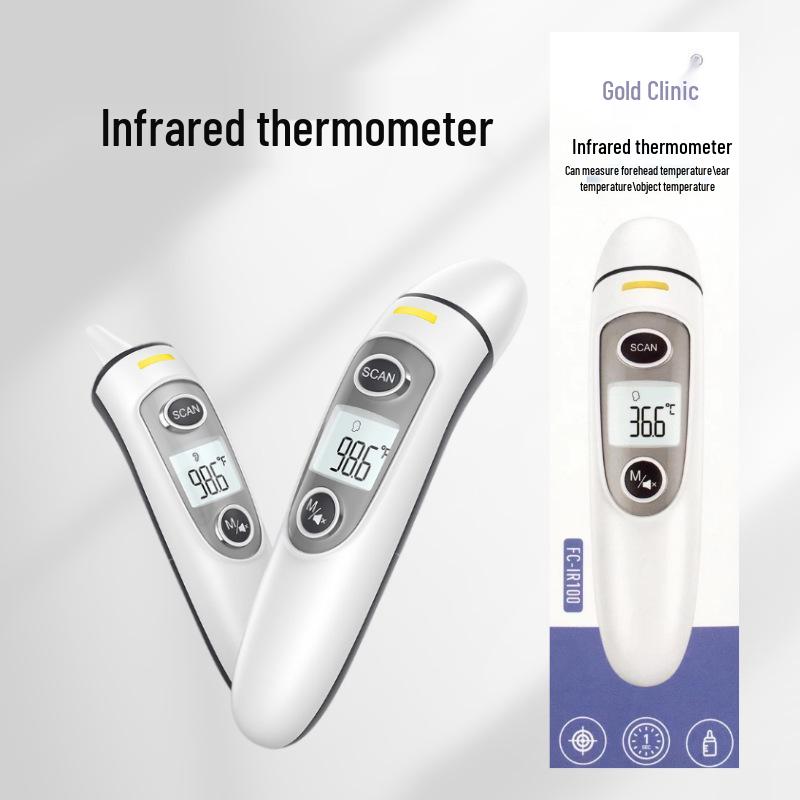 

Одобренный CE&FDA Бесконтактный инфракрасный лобный и ушной термометр - Английская версия
