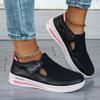 Nuove Scarpe Singole Casual di Taglia Grande per Donna in Primavera ed Estate, Caratterizzate da Suola Piatta, Tessuto Intrecciato Traspirante, Velcro, Rete Casual