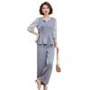 2026 Summer Fashion: Elegant Two-Piece Wide-Leg Pants Set for Middle-Aged and Elderly Women