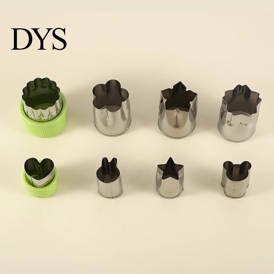Dessert Mold 8Pcs/Set Cookie Cutter Heat-resistant Non-stick Anti-Deform Quick Demoulding Cake Embossing Die DIY Flower Animal Biscuit Kitchen Tool