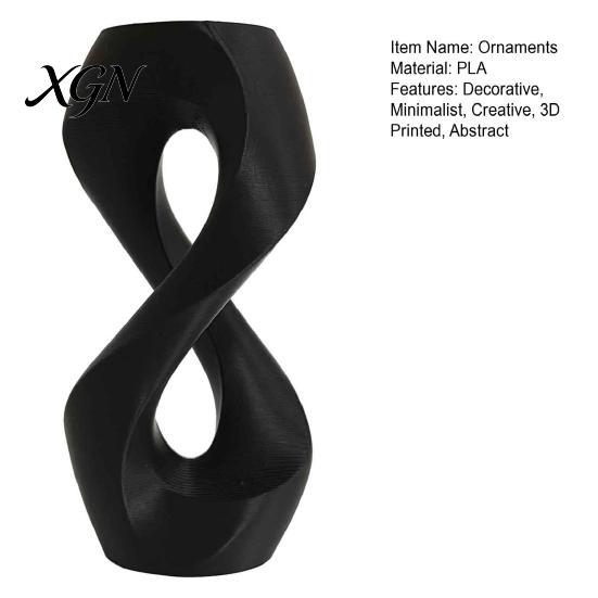 High End Shelf Decor Minimalist Abstract Sculpture, Modern Geometric Art Ornament, 3D Printed Sculpture Desktop Statue for Home Living Room