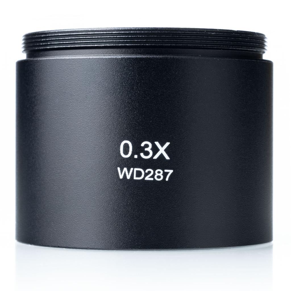 Rosfix Soczewka Do Mikroskopu Stereoskopowego 0,3x – Powiększenie 0,3X | Odległość Robocza 287mm | Gwint 48mm