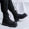 men's fashion hip hop rock dress platform boots designer square toe shoes cowboy genuine leather boot cool high motorcycle botas