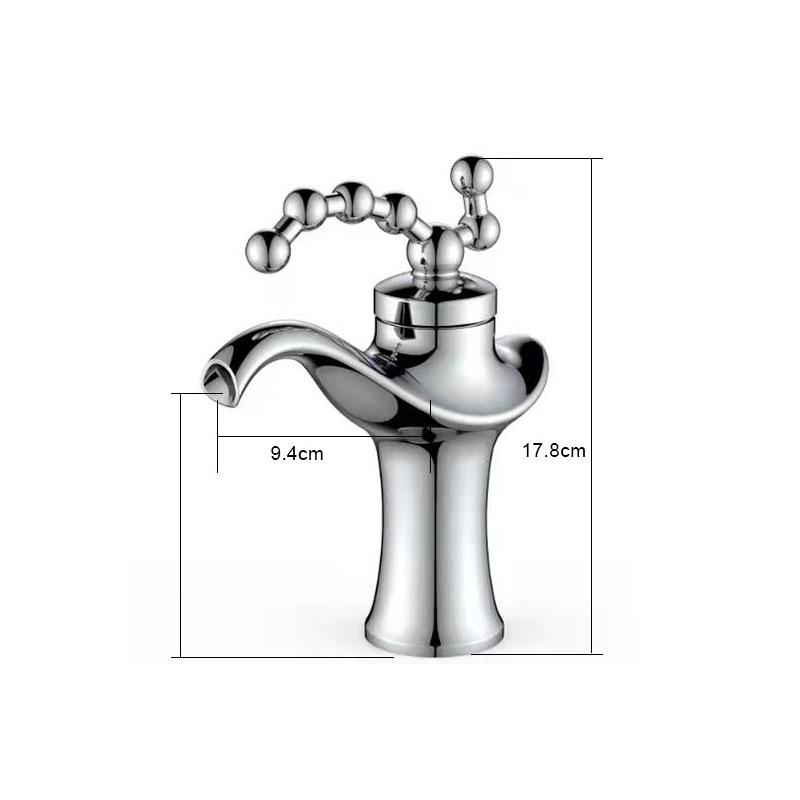 

Retro Table BasinFaucet Brass Gun Gray Hot and Cold Mixed Faucet Deck-mounted Sink Tap Creative Single Handle Single Hole Tap