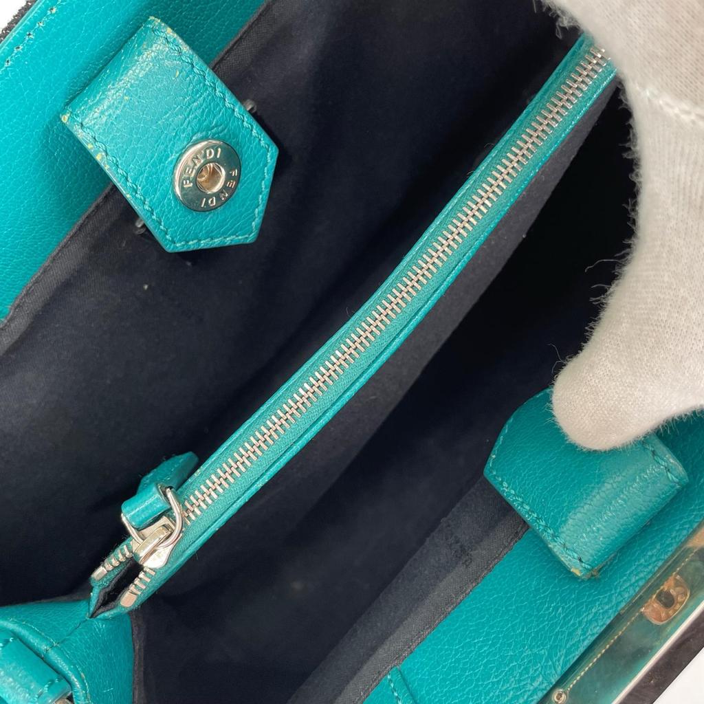 FENDI Petite to Jules 8BH253-V9W 149-2575 Handbag Navy Women 2-Way Denim used