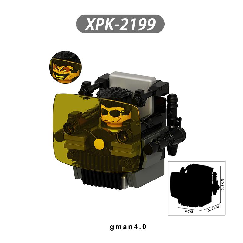 MOC Skibidi Toilet Man Vs Monitor Building Blocks The Audio and Camera Man Toys For Children Christmas Birthday Gift