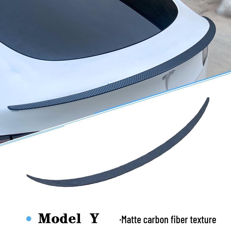 High Performance Rear Spoiler for Tesla Model 3/Y - Carbon Fiber Texture, Original Style, P Version by Ya Qi Accessories