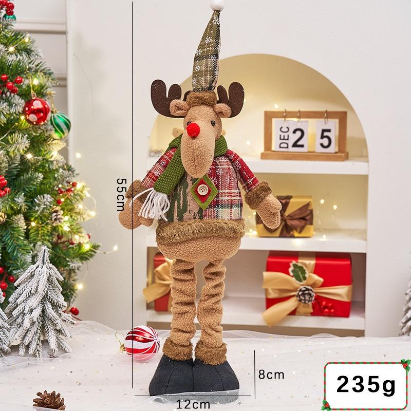 Christmas Ornament Xmas Gifts Telescopic Christmas Doll Merry Christmas Decorations For Home New Year