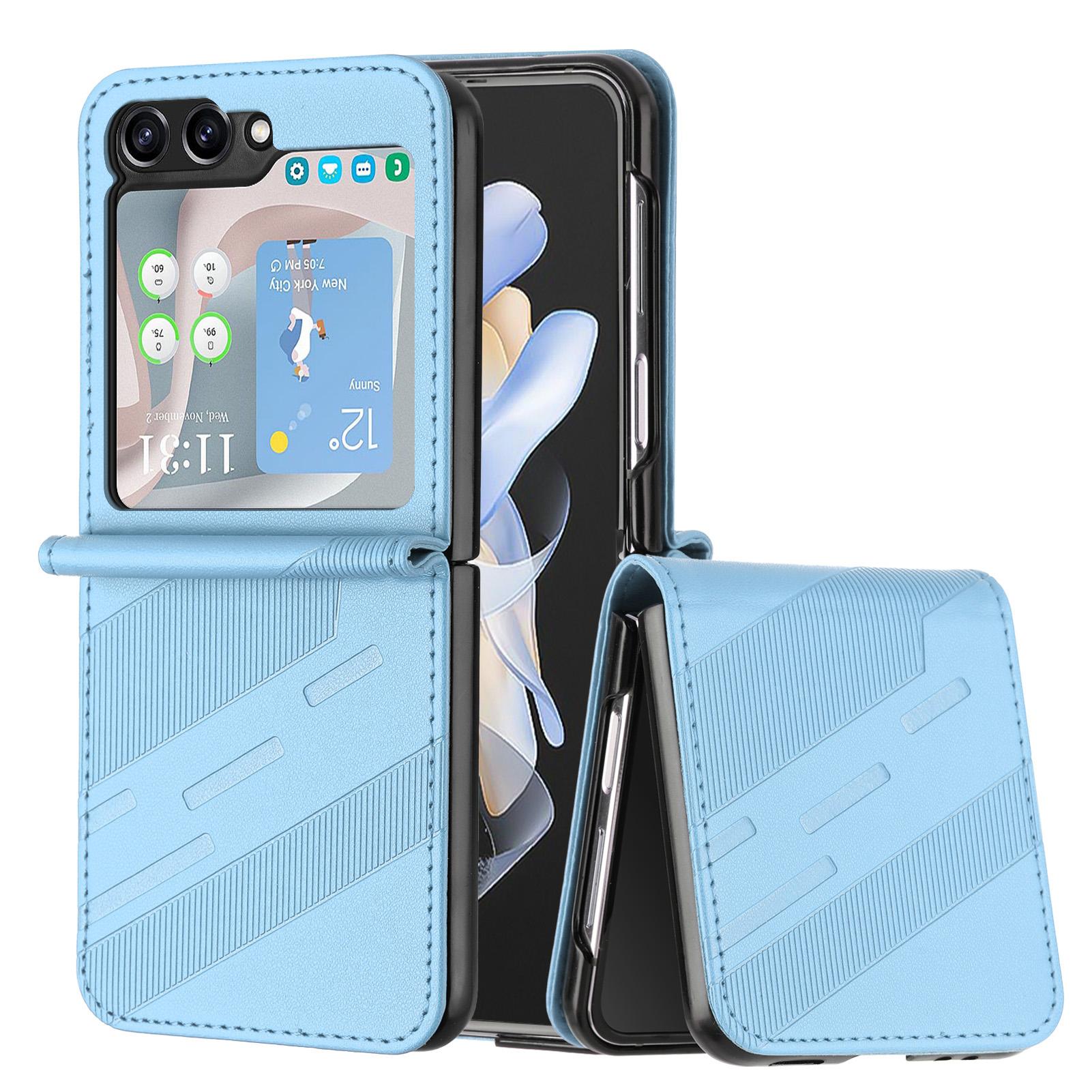 

Кожаный флип-чехол для Samsung Galaxy Z Flip 6 Flip6 с отделением для кредитных карт, чехол для телефона, противоударный | Классический дизайн | 8 цветов For Samsung Z Flip 6