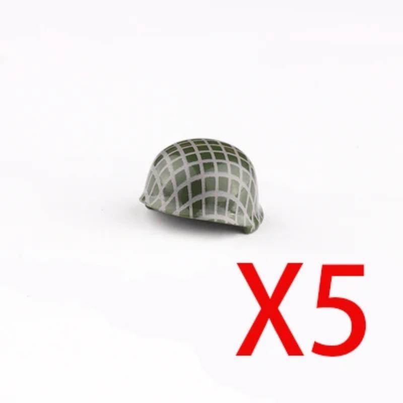 

Аксессуары для военных строительных блоков времен Второй мировой войны Фигурка Солдат Каска Игрушка СССР1 США Великобритания Японская шляпа Мини-кирпич Капюшон Маска Огнемет