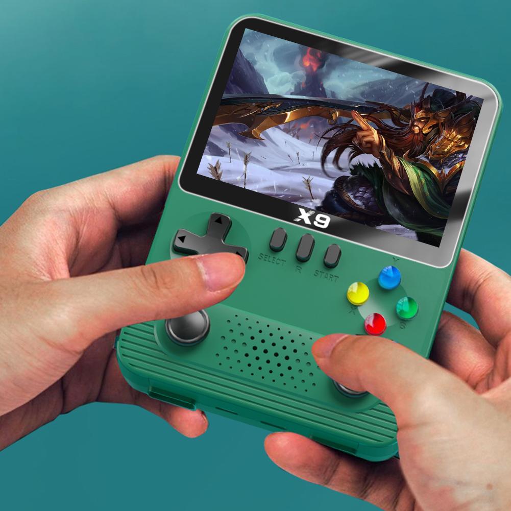 X9 Retro Video Game Console 3.5in IPS Screen Mini Video Game Machine Dual 3D Joystick 11 Emulators for PSP for Kids and Adults
