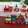 Christmas Wooden Elk Train Kindergarten Gifts Desktop Ornaments Children's Gifts Room Decor Xmas Accessories