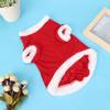 Red Plush LOVE Pattern Costume Pet Christmas Dress Holiday Party Clothing Clothes for Dogs Cats