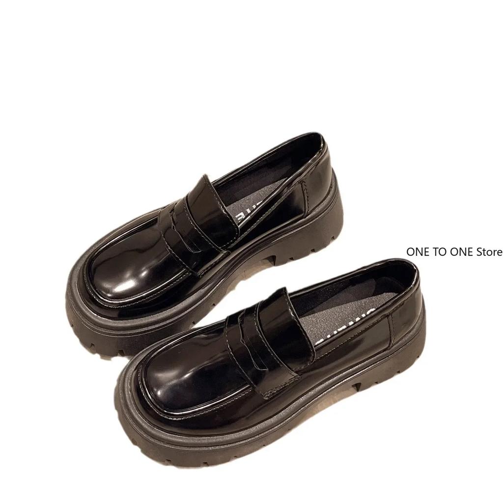 Platform Loafers for Women 2025 New Spring British College Style Lolita Shoes Female Thick Sole Oxford Shoes Heels Vintage Shoes