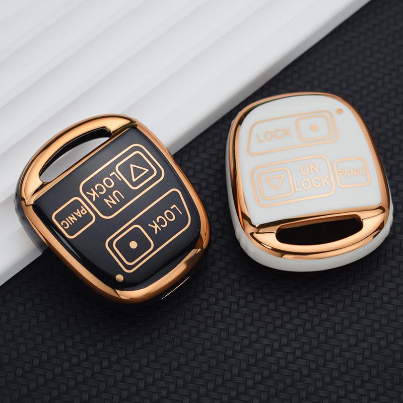 Bilnyckelfodral med 2 3-knappars skalskydd för Lexus RX 330 Is200 för Toyota Avensis Yaris Camry 30 RAV4 Land Cruiser 120 Prado Corolla Land Cruiser