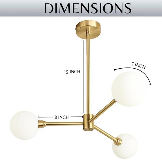 Modern Brass Sputnik Chandelier Mid Century Globe Ceiling Light