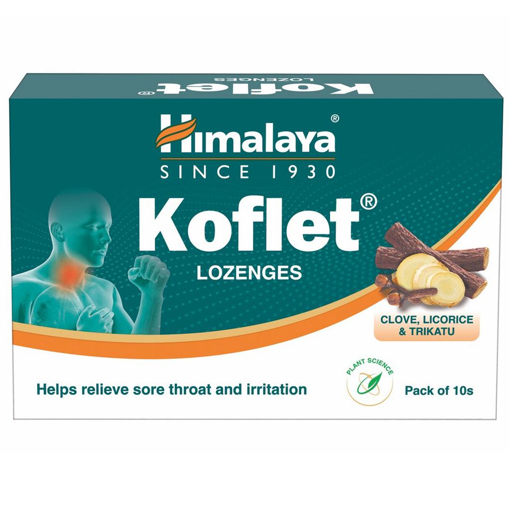 Himalaya Koflet  Lozenges Pack Of 10 For Throat Comfort Fresh Breath Natural Soothing Candy With Long Lasting Refreshing Taste