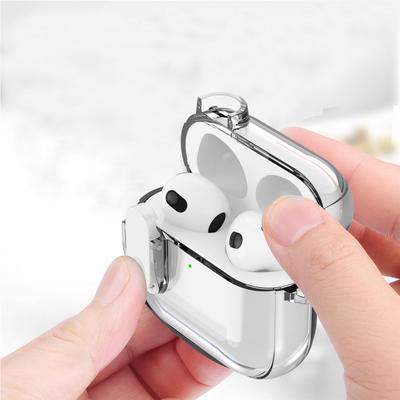 For Apple AirPods 4 Earphone Protective Case Snap Switch Ice Crystal Clear TPU+PC Cover