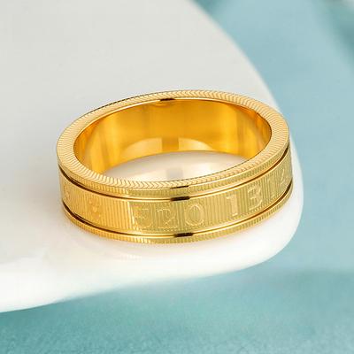 Retro Simple 520 Lettering Ring Couple Niche Tide Ring Women's Jewelry Titanium Steel Does Not Fade