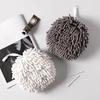 Chenille Hand Towel with Hanging Strap Highly Water Absorbent Soft Superfine Fiber