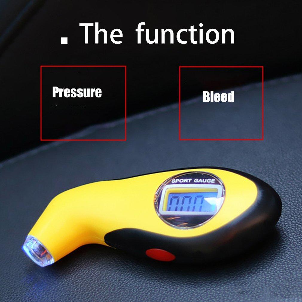 Manometru Digital de Înaltă Precizie pentru Anvelope cu Afișaj Iluminat din Spate pentru Măsurarea Presiunii Anvelopelor Auto