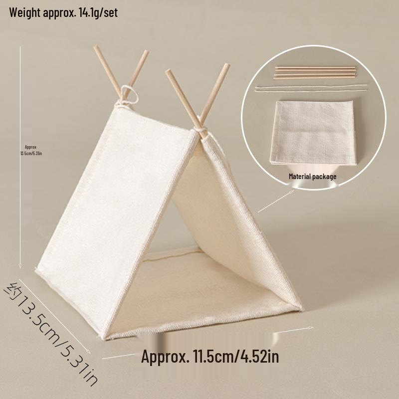 Miniature Dollhouse Camping Tent Model Toy for Role-Playing and Outdoor Play