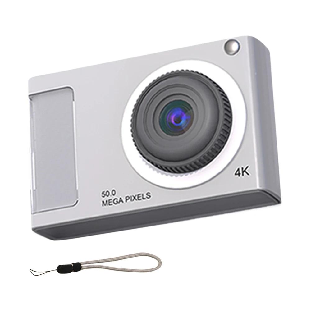 4K HD Digital Camera 2.4in IPS Display 48MP 16X Zoom Video Camera with Fill Light Anti-Shake Student Selfie Camera for Kid Adult