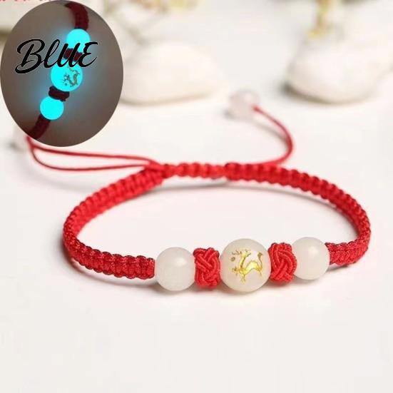 Glow In The Dark Bracelet Snake Year Lucky Red Rope