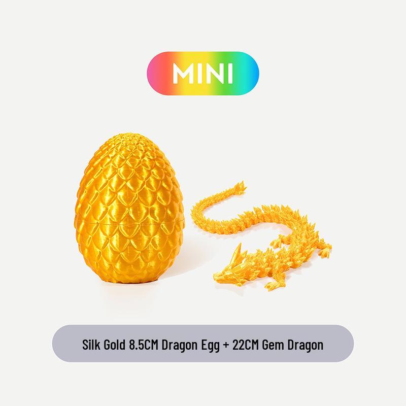 3D Printed Gradient Dragon Egg Model Toy - Creative Chinese Dragon Desk Ornament Gift