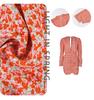 Spring/summer new French vintage floral deep V pleated long-sleeve dress with a stylish design and temperament
