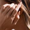 Exquisite And Fashionable Stone Inlaid Women'S Open-End Ring, Fashionable And Simple Daily Party Jewelry Gift