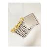 Stainless Steel Square 6-piece Silver Coffee, Tea, Decorative Presentation Serving Tray With Luxury Butterfly Accessories