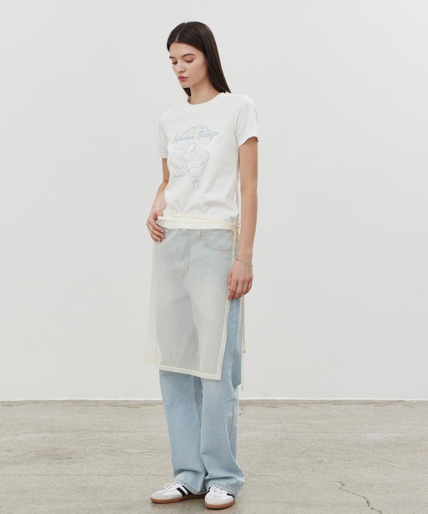 Itove Seoul See-Through Layered Wrap Skirt Cm