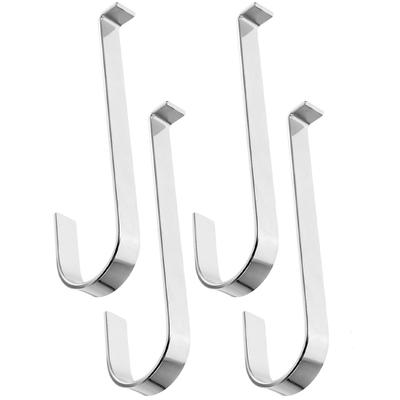 4 Pcs Vinyl Siding Hooks for Wall Metal Lamp Ordinary Hanging Light Silver Lamps