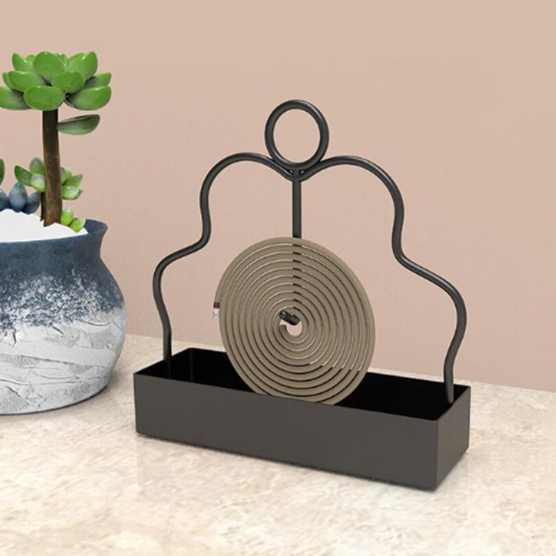 

Подставки для благовоний, каркас для благовоний, железная рама для защиты от комаров, современный репеллент, подставка для благовоний для дома, спальни, патио чёрный