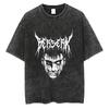 Japanischer Anime Berserk Retro Gewaschenes T-Shirt Herren und Damen Neu Sommer Harajuku Kleidung Lässig Rundhals Kurzärmeliges Oberteil