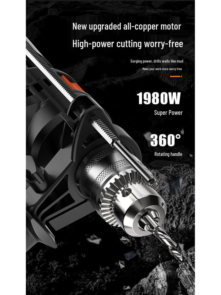 Multi-Functional Electric Impact Drill Set for Wall and Household Use
