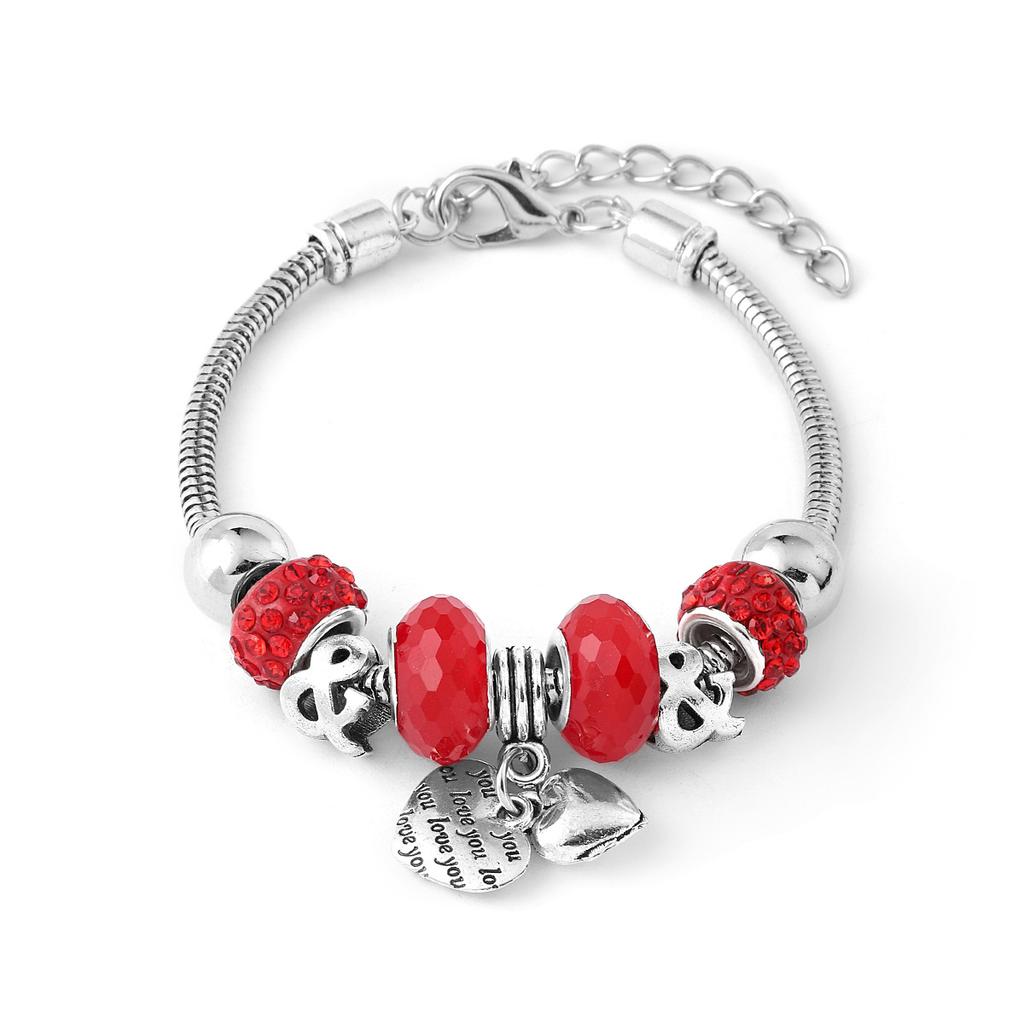 Bracelet Zinc Alloy Peach Heart Pendant Popular Bracelet In Europe and America