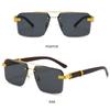 Square Frameless Sun Glasses UV400 Cutting Lenses Eyewear Retro Gradient Shades  for Women