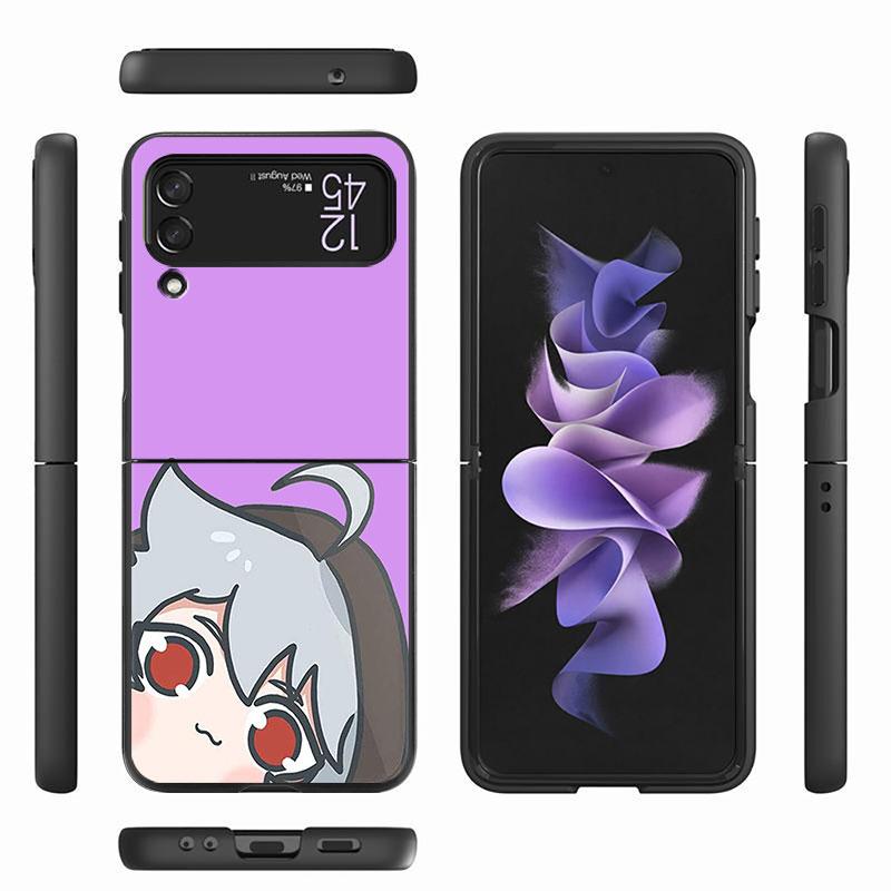Hard PC Case for Samsung Galaxy Z Flip 4 Z Flip 3 5G ZFlip ZFlip3 zflip ZFlip4 Flip4 Hard PC Cases Cute Genshin Impact Coque