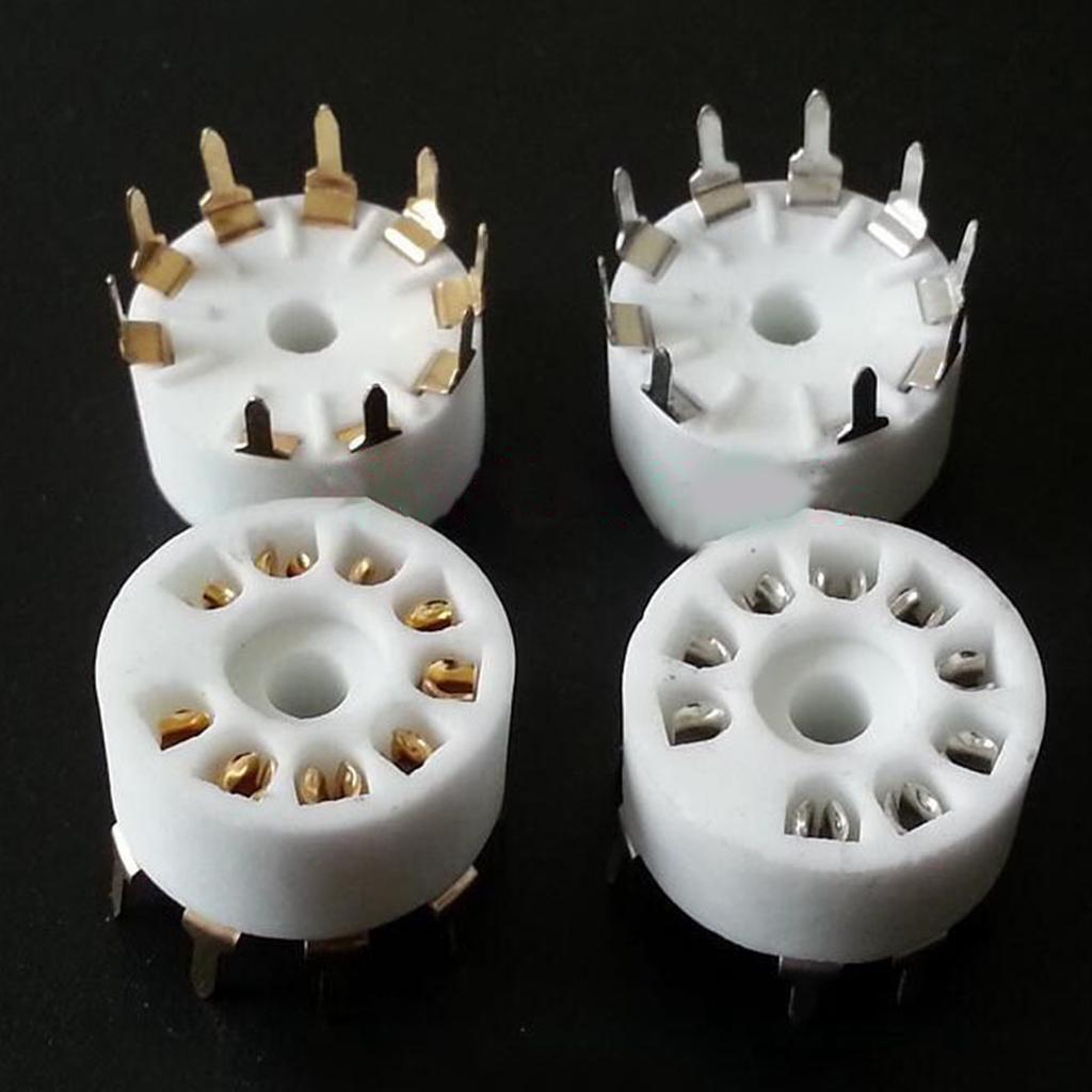 Reliable Ceramic 9Pin B9A PCB Tube Socket for 12AX7,12AT7,12AU7,ECC83,ECC82 for Home Studio Use 9pin Vacuum Tube Socket