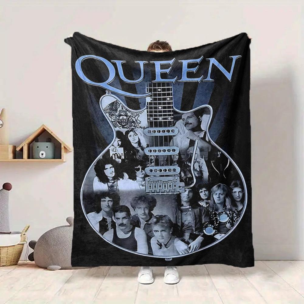 1pc Queen Band Flannel Blanket, Soft Skin Friendly with Digital Printing, Various Sizes Available for Family, Friends, Birthday